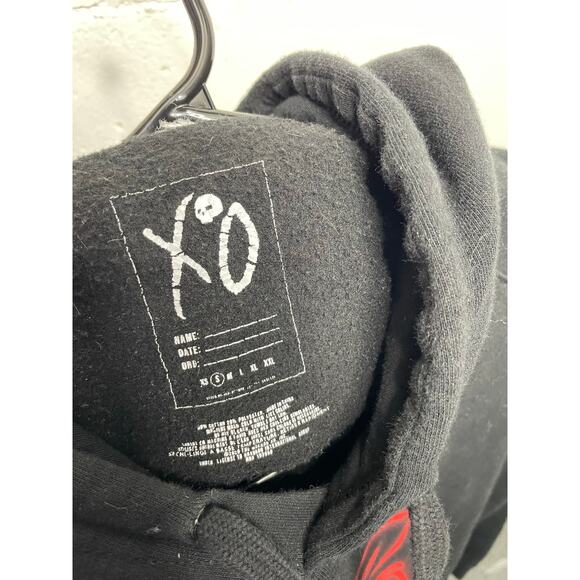The Weekend After Hours XO Hoodie Black Size Small Red Neon - Picture 2 of 4